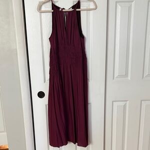 Anthropologie Burgundy Midi Dress